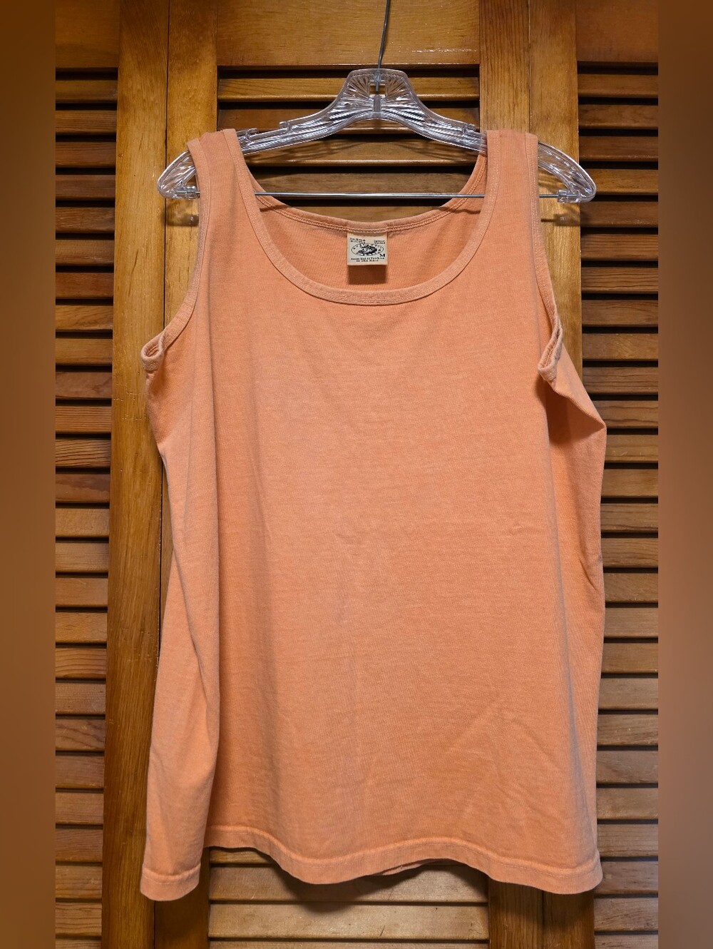 Vintage 90s/Y2K Authentic Pigment Sun Faded Peach Tank Top Medium